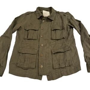 Free People Army Linen Jacket